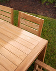 Luxury Outdoor Teak Dining Set With Table Chairs And Bench