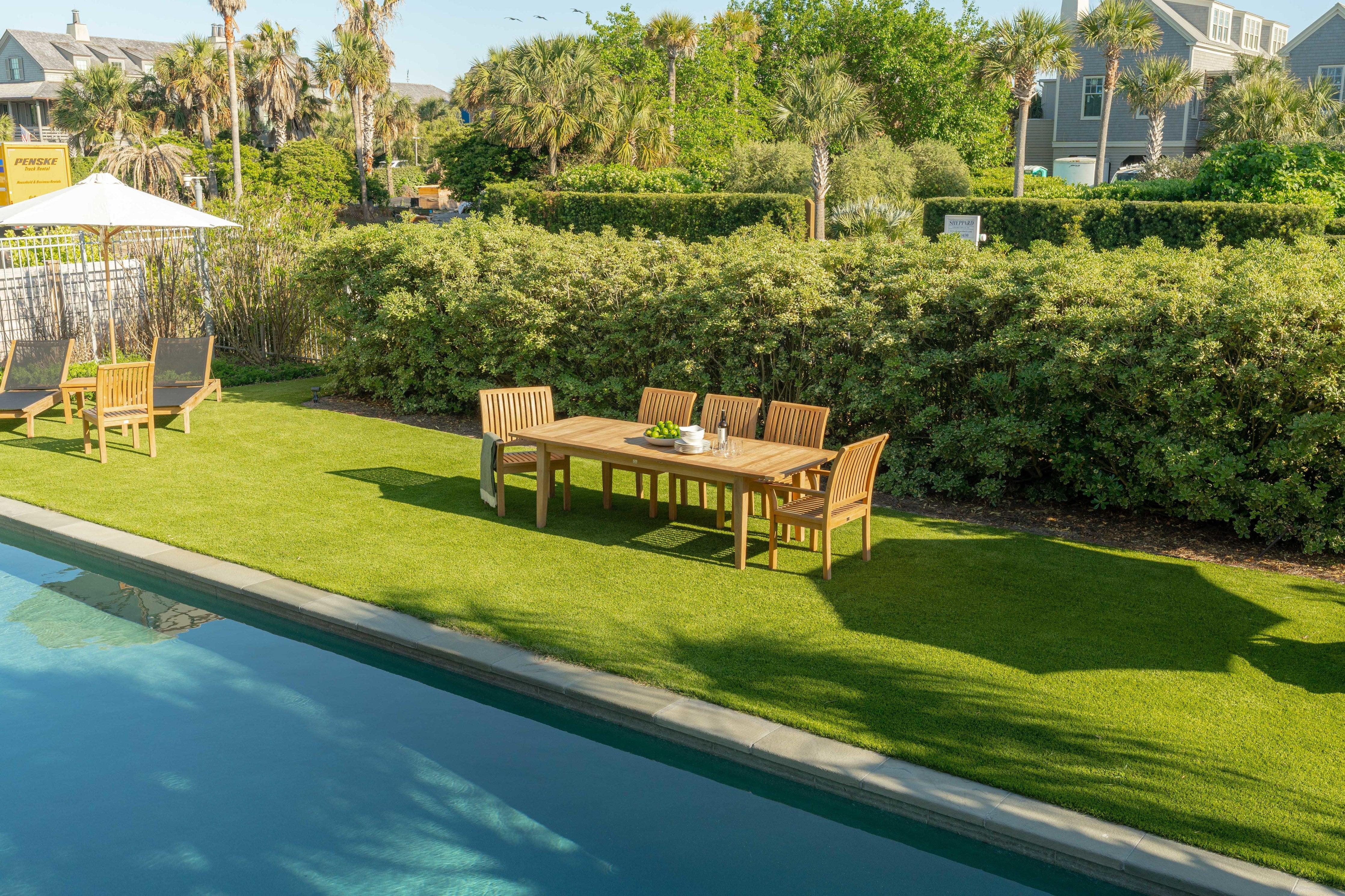 Grade-A Teak Dining Table That Extends For Patio Dining