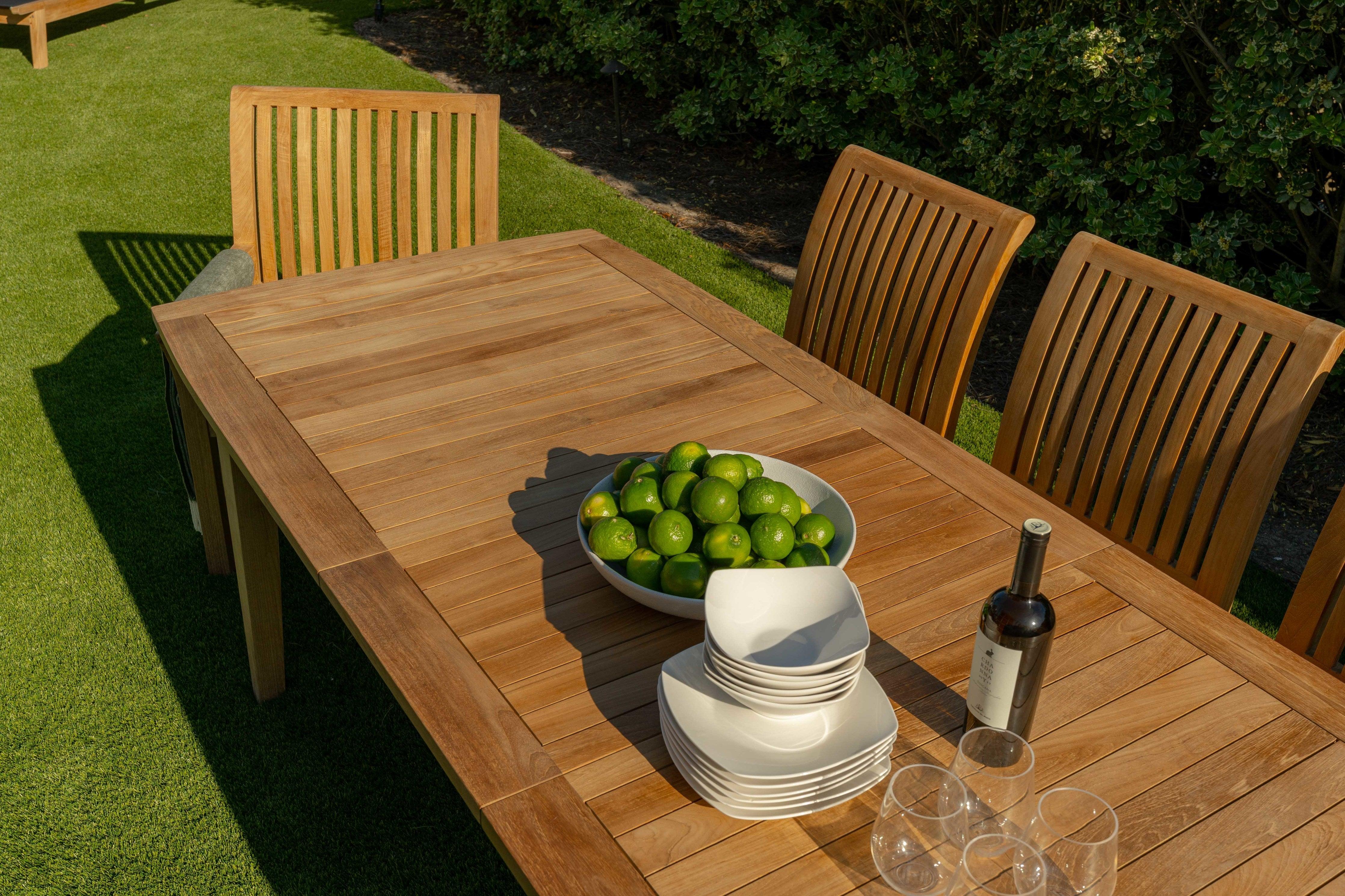 Best Quality Luxury Outdoor Extension Table With Magic Hidden Leaf System