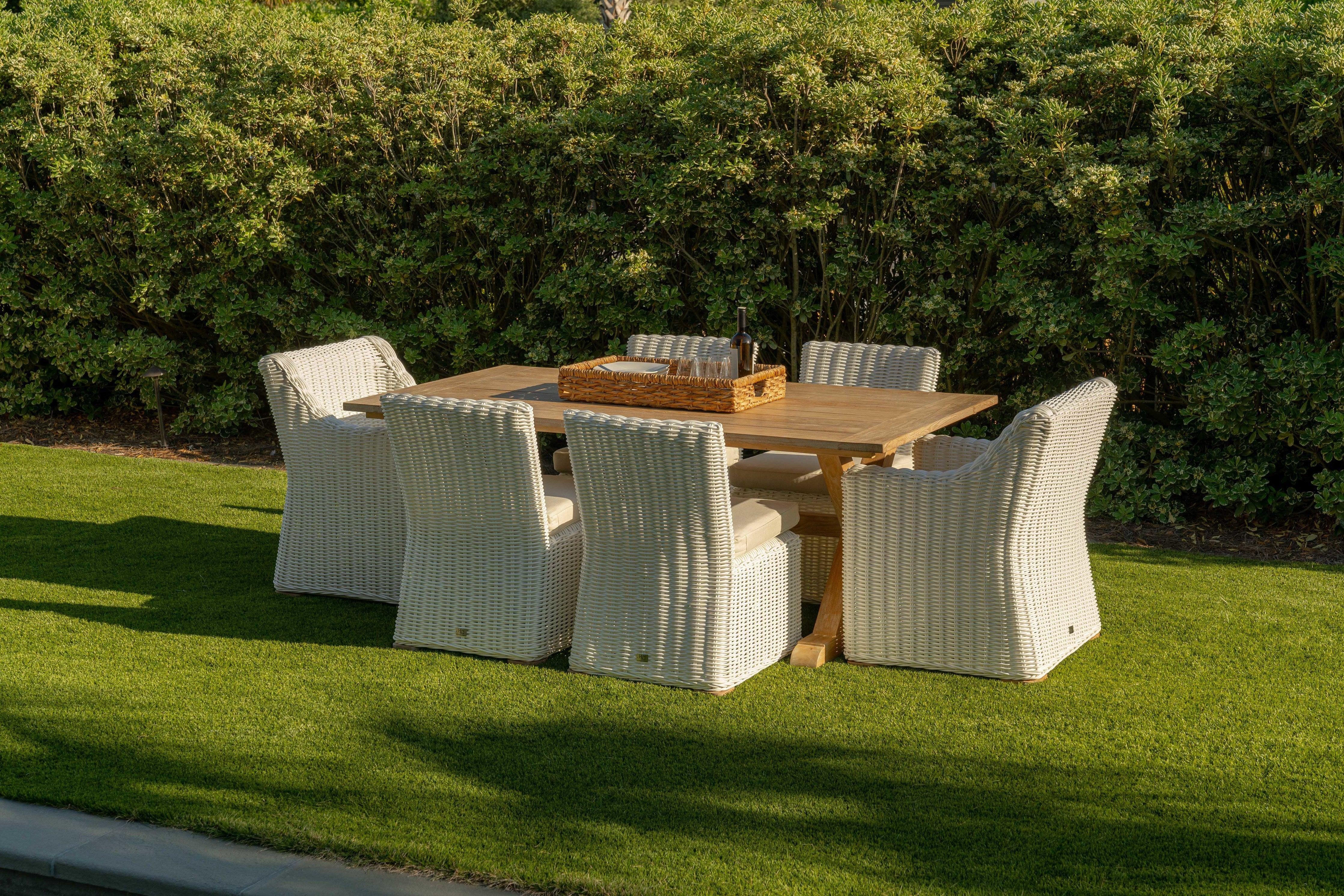 Luxury outdoor dining online chairs